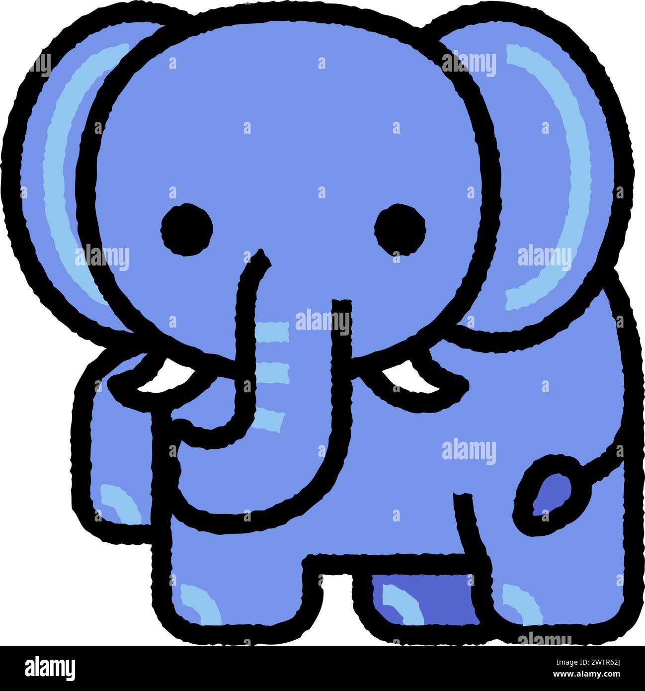 icona del contorno riempita di ruvido del cartone animato per decorazione, sito web, web, app mobile, stampa, banner, logo, design di poster, ecc. Illustrazione Vettoriale