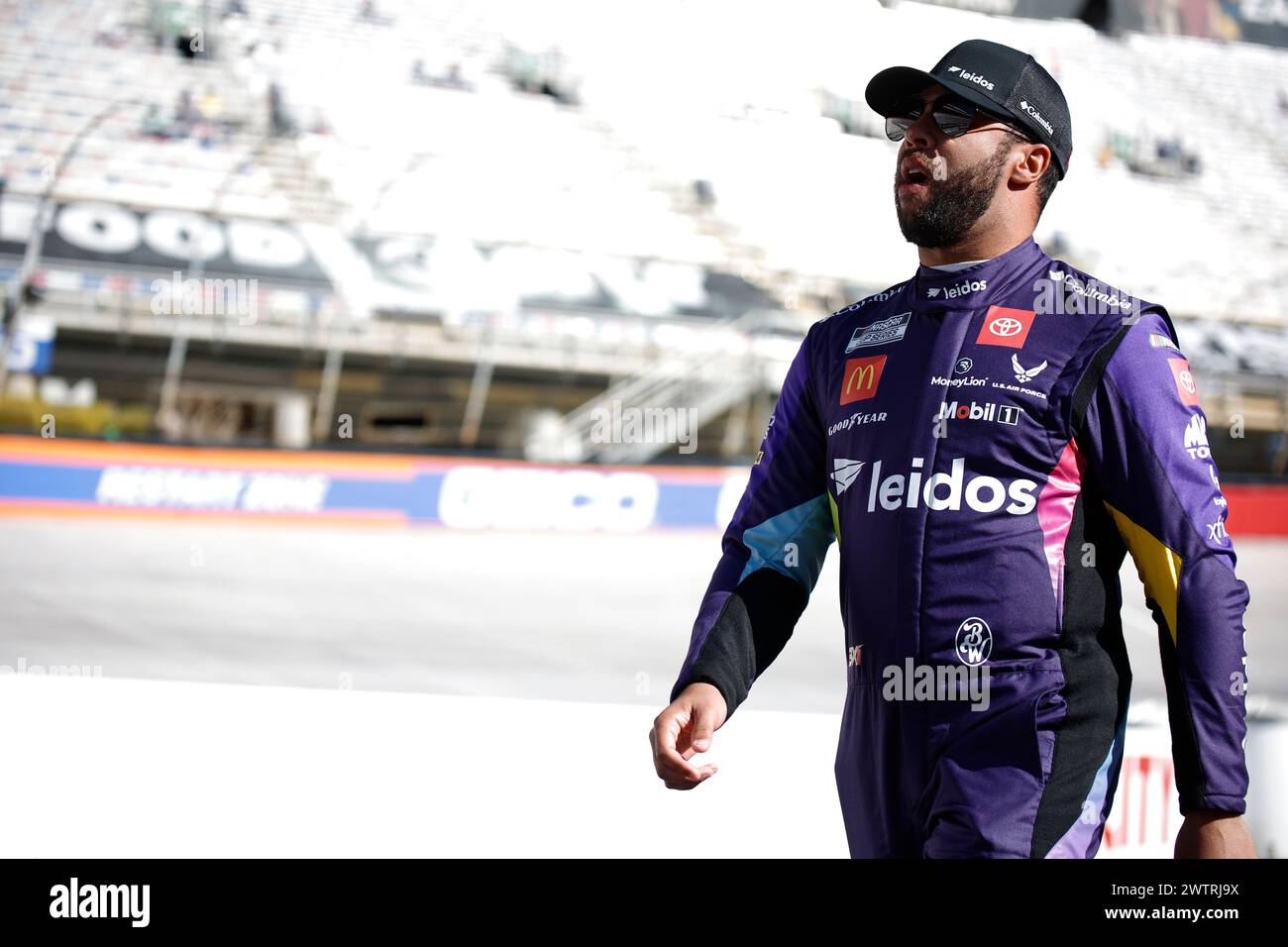 Bristol, Tn, Stati Uniti. 16 marzo 2024. Bubba Wallace si prepara a fare pratica per il Food City 500 di Bristol, Tennessee, Stati Uniti. (Credit Image: © Stephen A Arce Action Sports Pho/ASP) SOLO PER USO EDITORIALE! Non per USO commerciale! Foto Stock