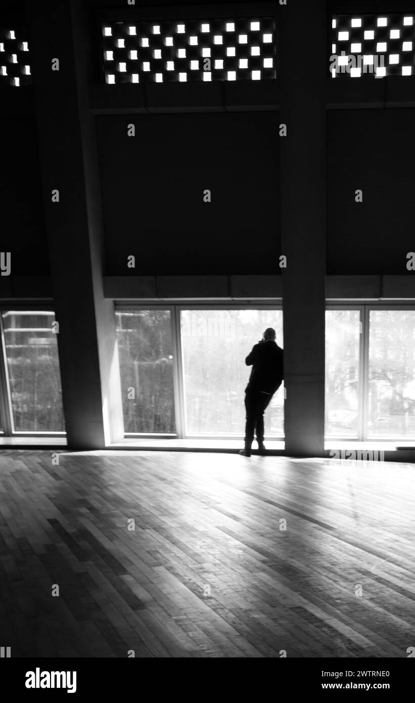 Luce e silhouette: Tate Modern Foto Stock