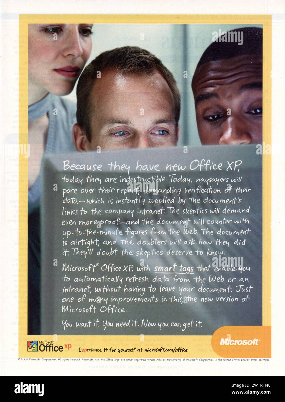 Rivista vintage "Time" 17 settembre 2001 pubblicità, USA Foto Stock