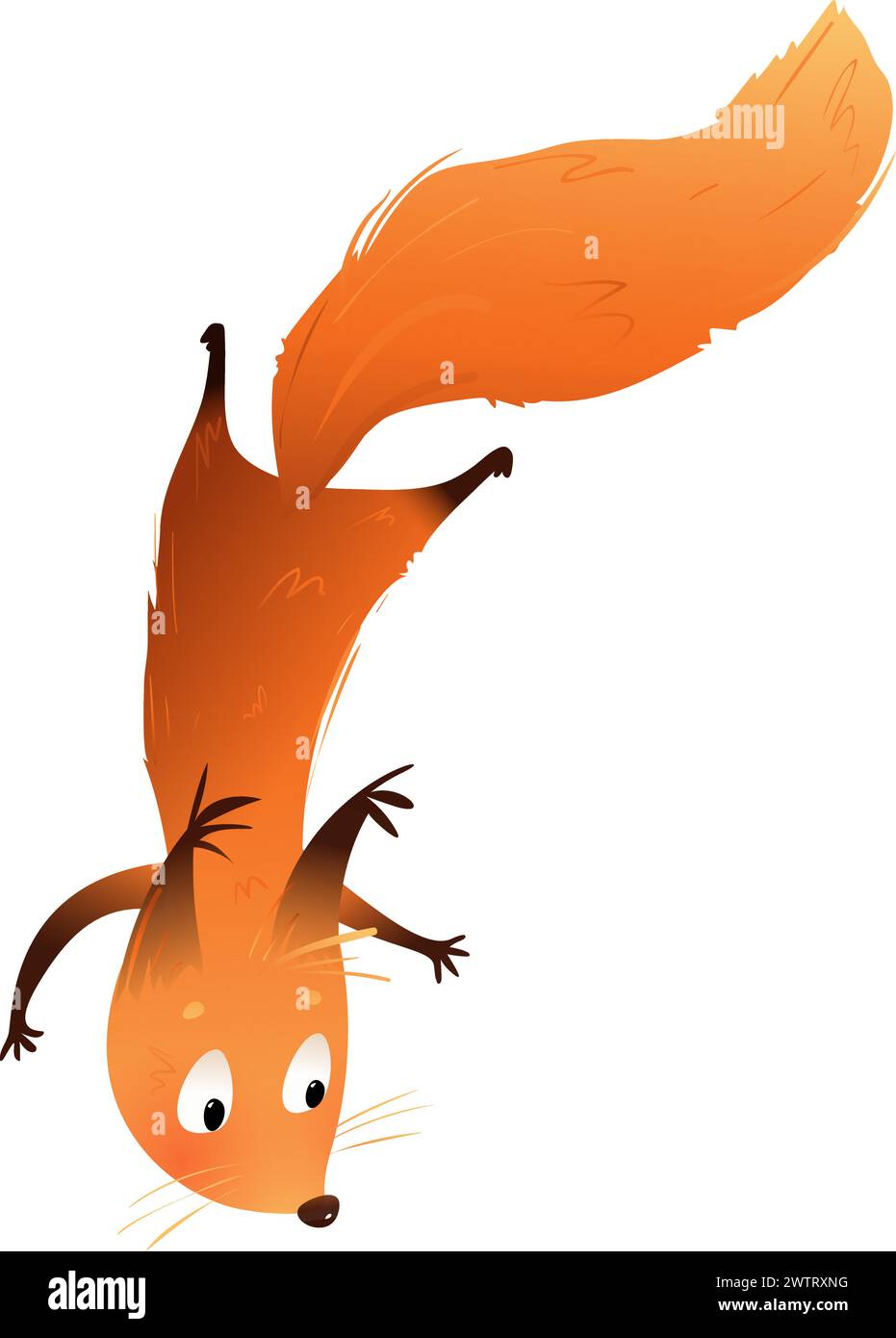 Flying Squirrel Character Animal for Kids Illustrazione Vettoriale