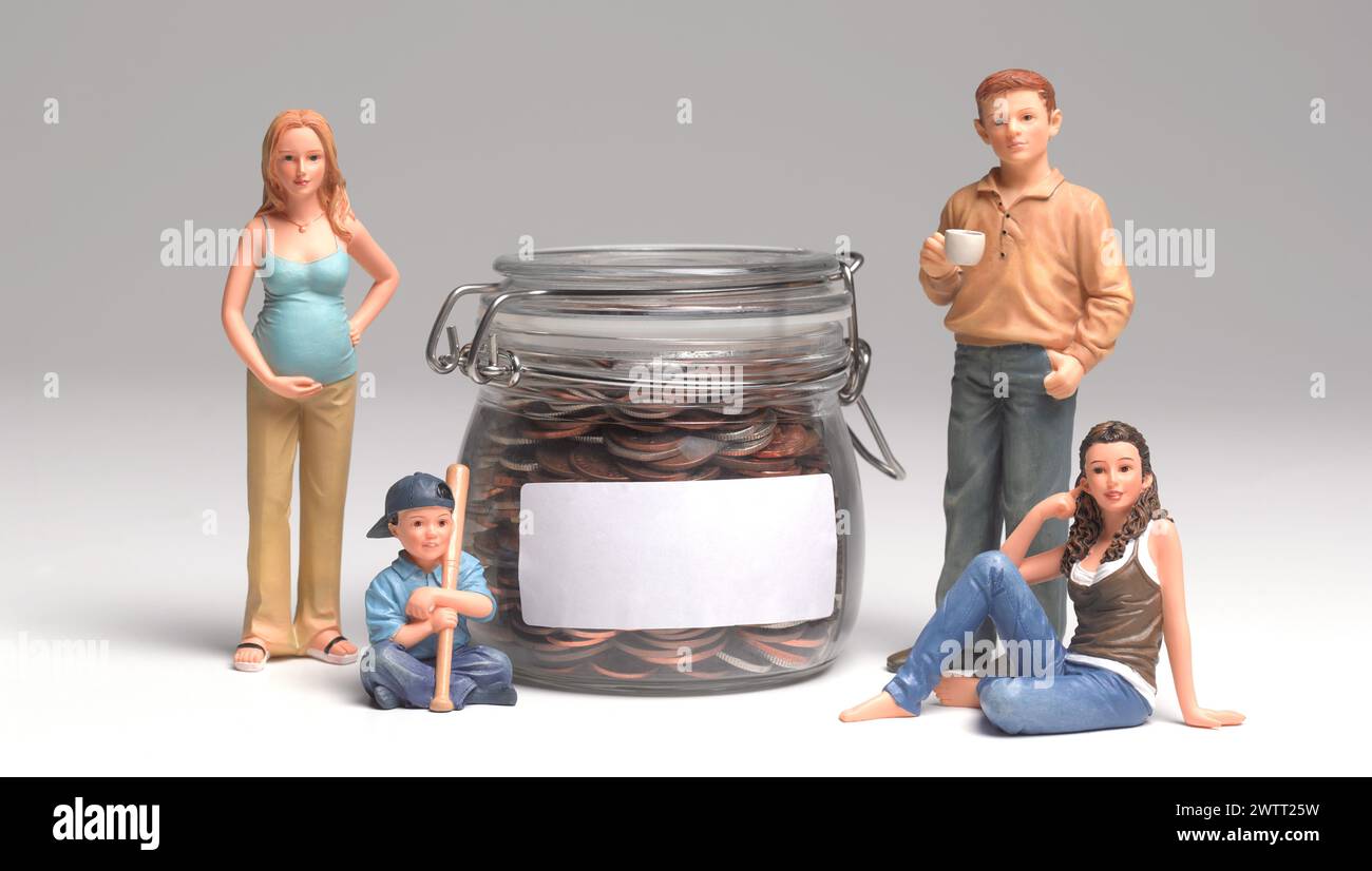 budget per la famiglia Foto Stock