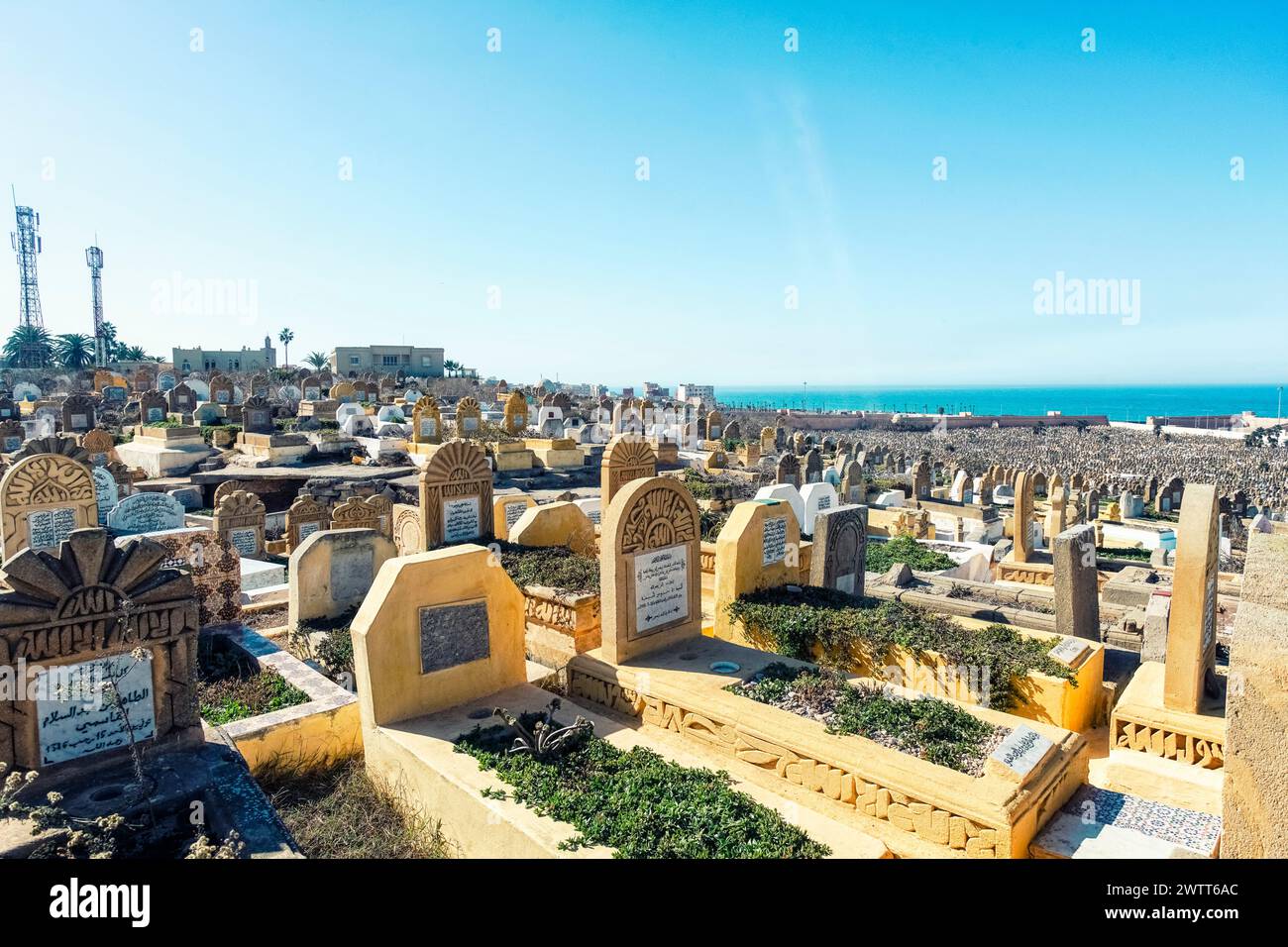 cimitero dei martisi a Rabat sull'oceano Foto Stock