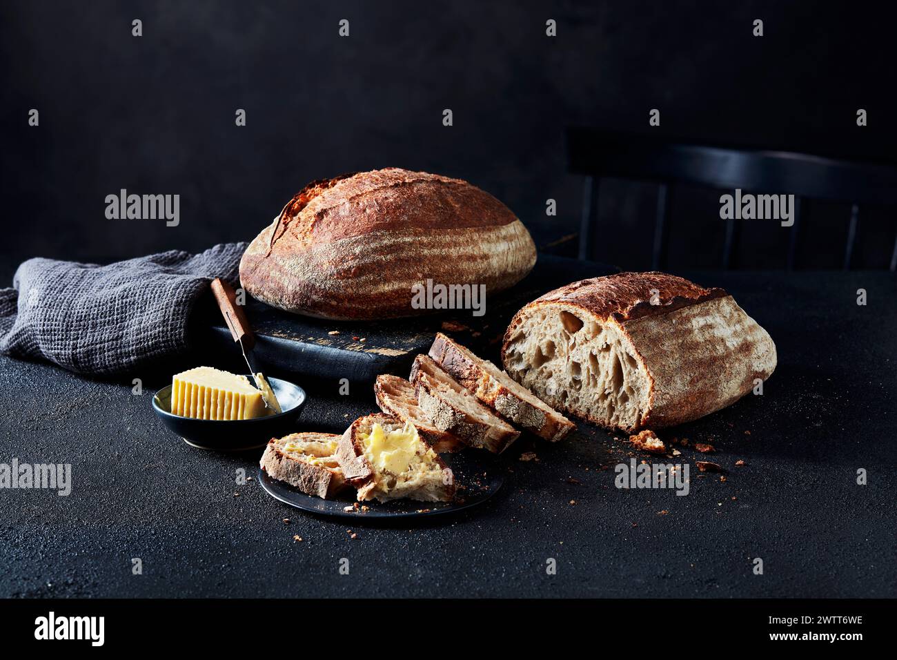 Pane a lievitazione naturale Foto Stock