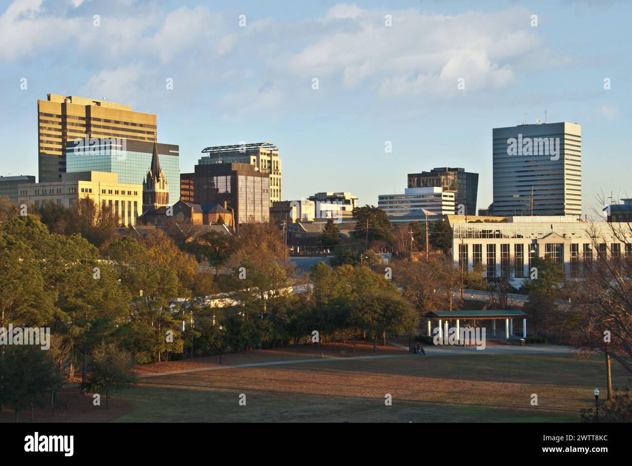Skyline di Columbia, la capitale dello stato e la città più grande del South Carolina Foto Stock