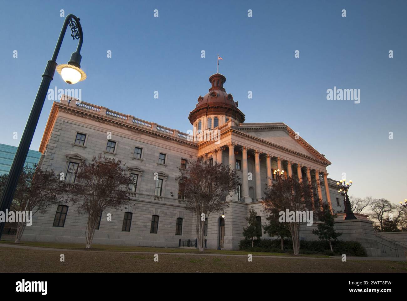 South Carolina State House, costruita in stile revival greco nel 1855, un monumento storico nazionale a Columbia, South Carolina Foto Stock