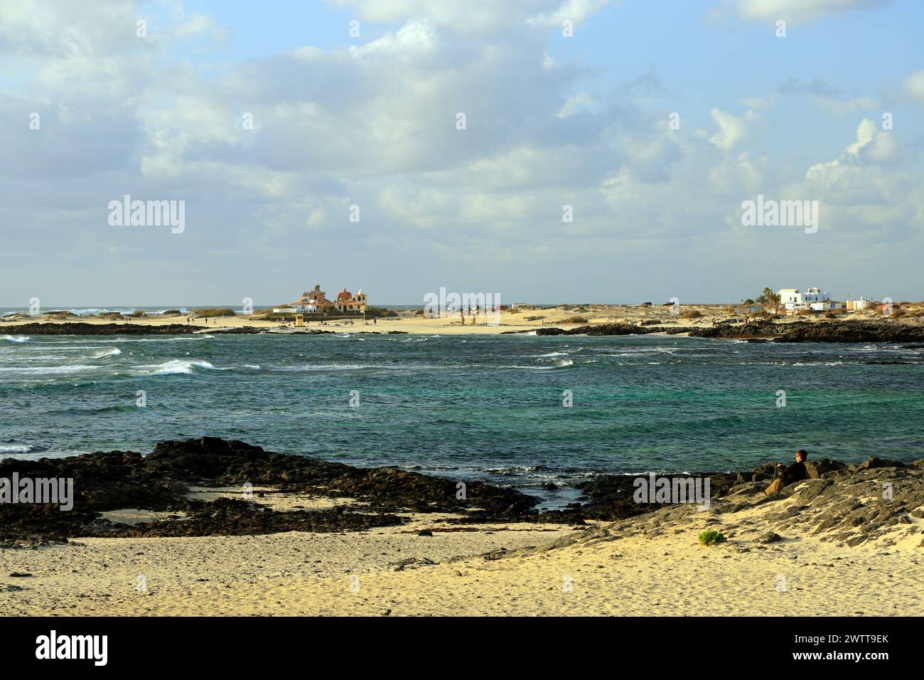 Beach, El Cotillo, Fuerteventura, Isole Canarie, Spagna. Foto Stock