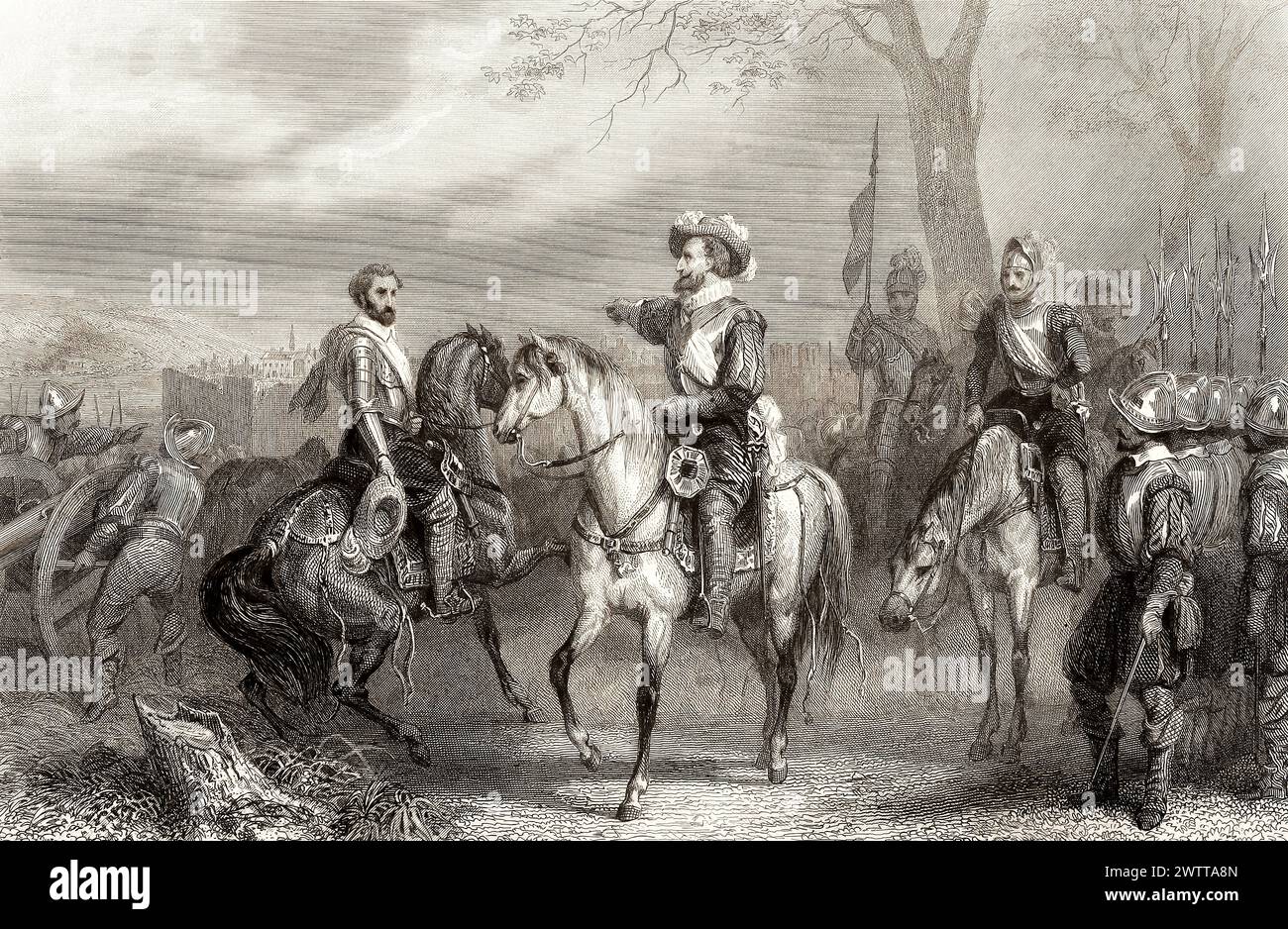 Enrico IV, assedio di Parigi, Guerre di religione francesi, 1590 Foto Stock