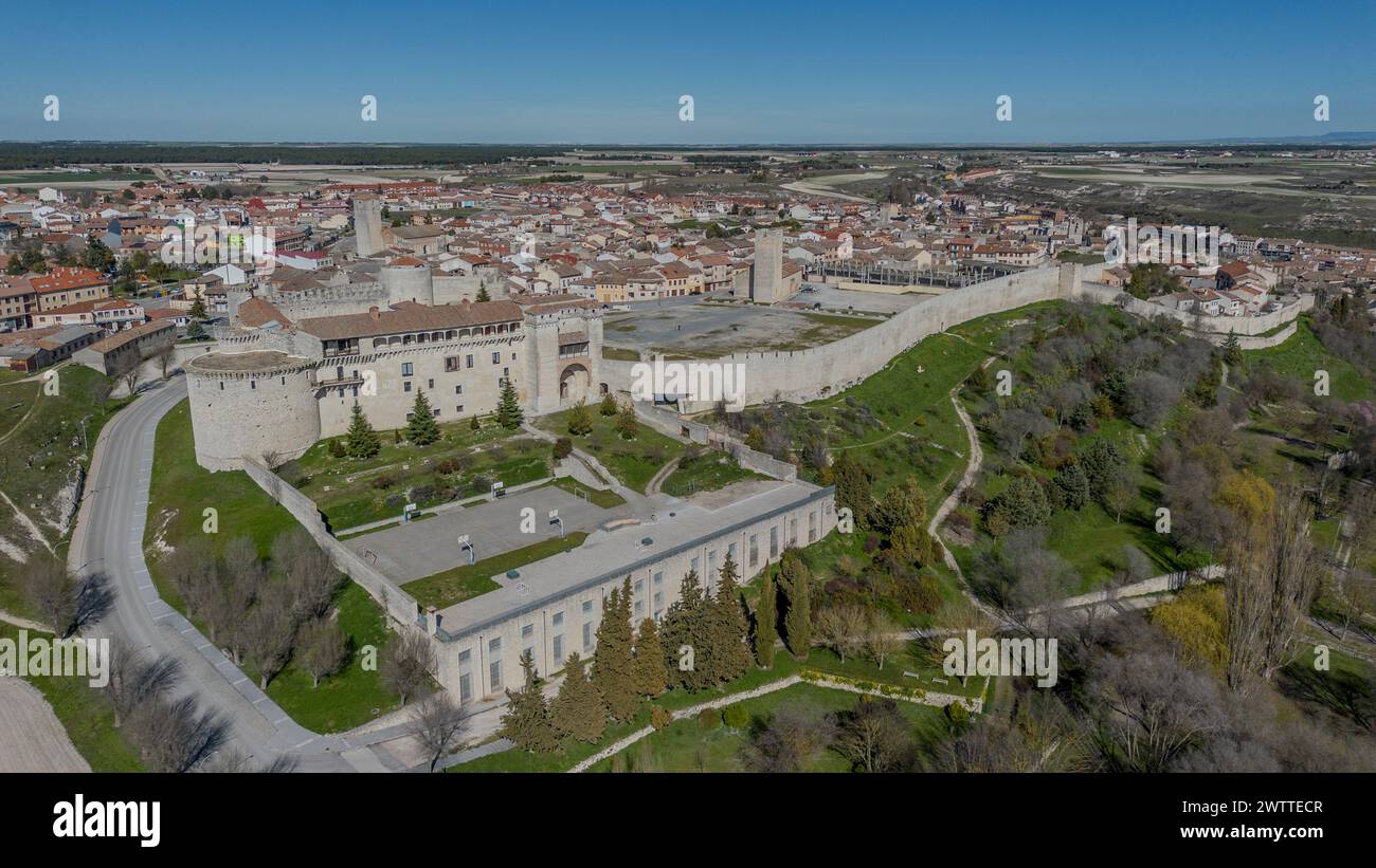 Castello di Cuellar, città fortificata di Segovia, Spagna Foto Stock