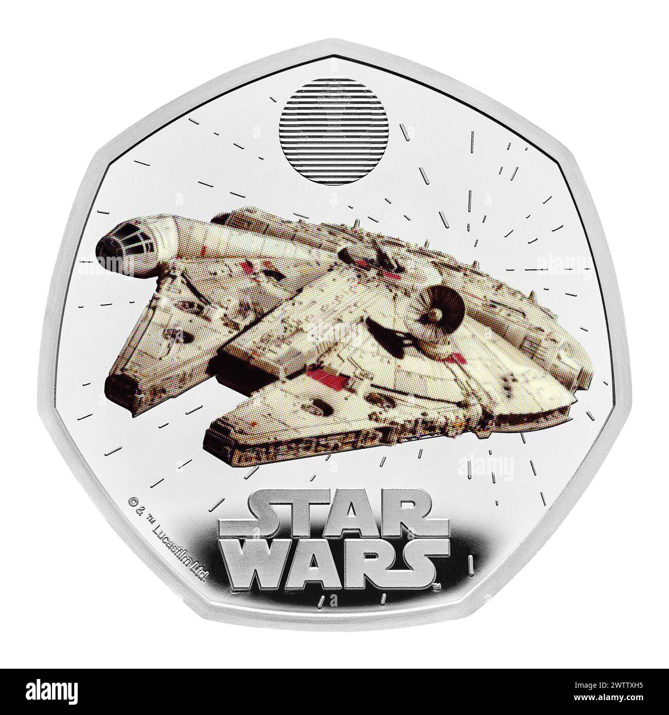 Non esclusiva: La Royal Mint ha svelato le sue ultime monete da collezione di Star Wars e barre di proiettili. Dopo il successo di una moneta iniziale di Star Wars Foto Stock
