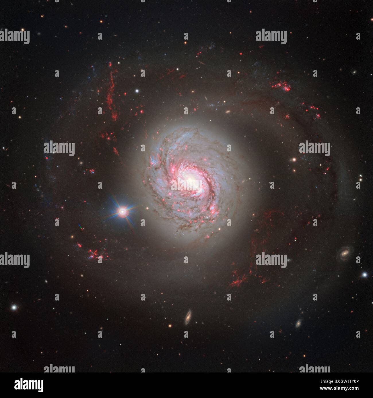 Galassia a spirale nello spazio Foto Stock