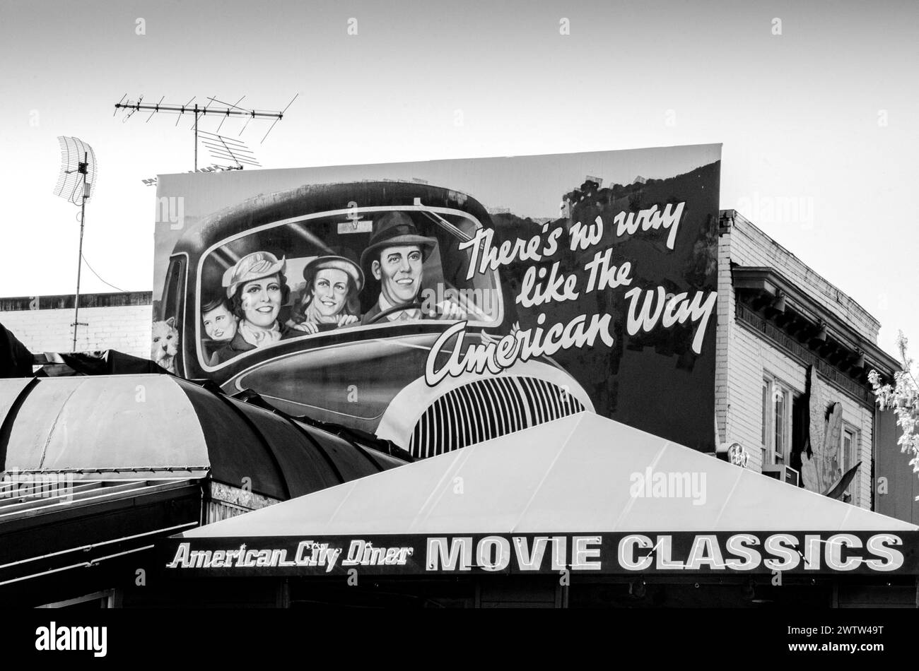 Cartello fuori dall'American City Diner a Washington DC Foto Stock