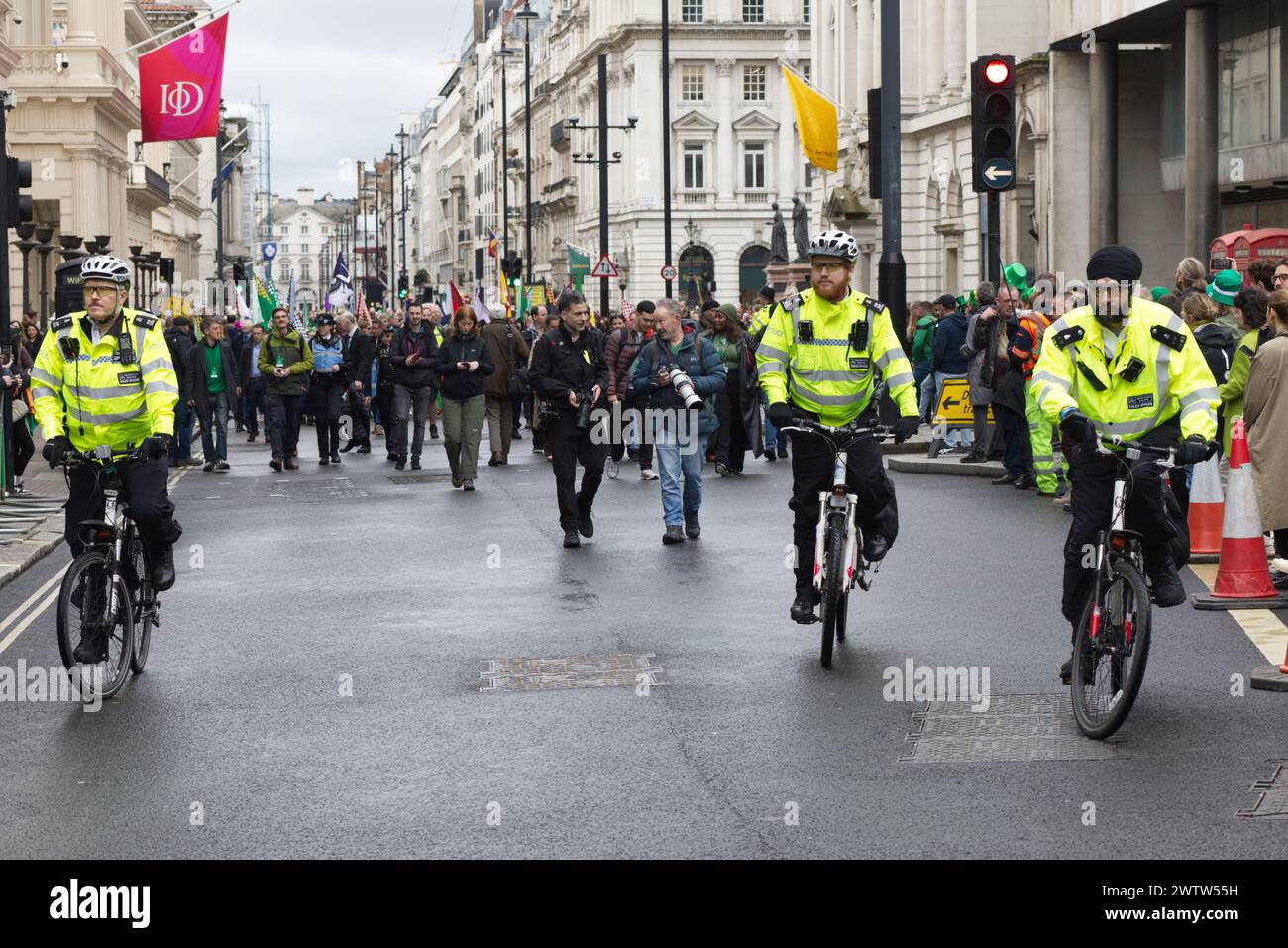 Festeggiamenti per il giorno di San Patrizio, Londra Foto Stock