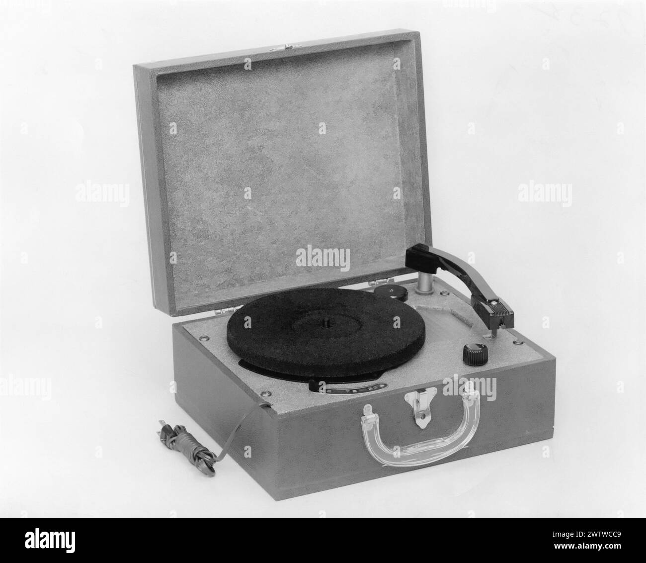 Lettore di dischi portatile degli anni '1950 Foto Stock