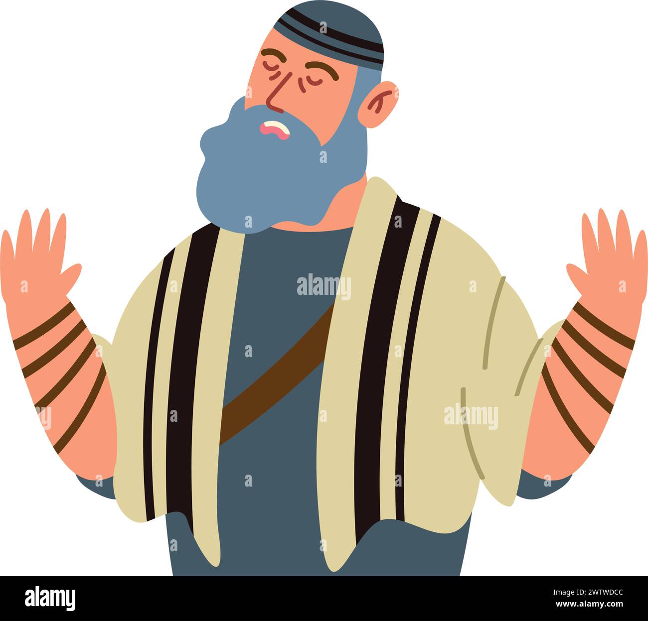 tefillin ebraico vettore di illustrazione religiosa Illustrazione Vettoriale