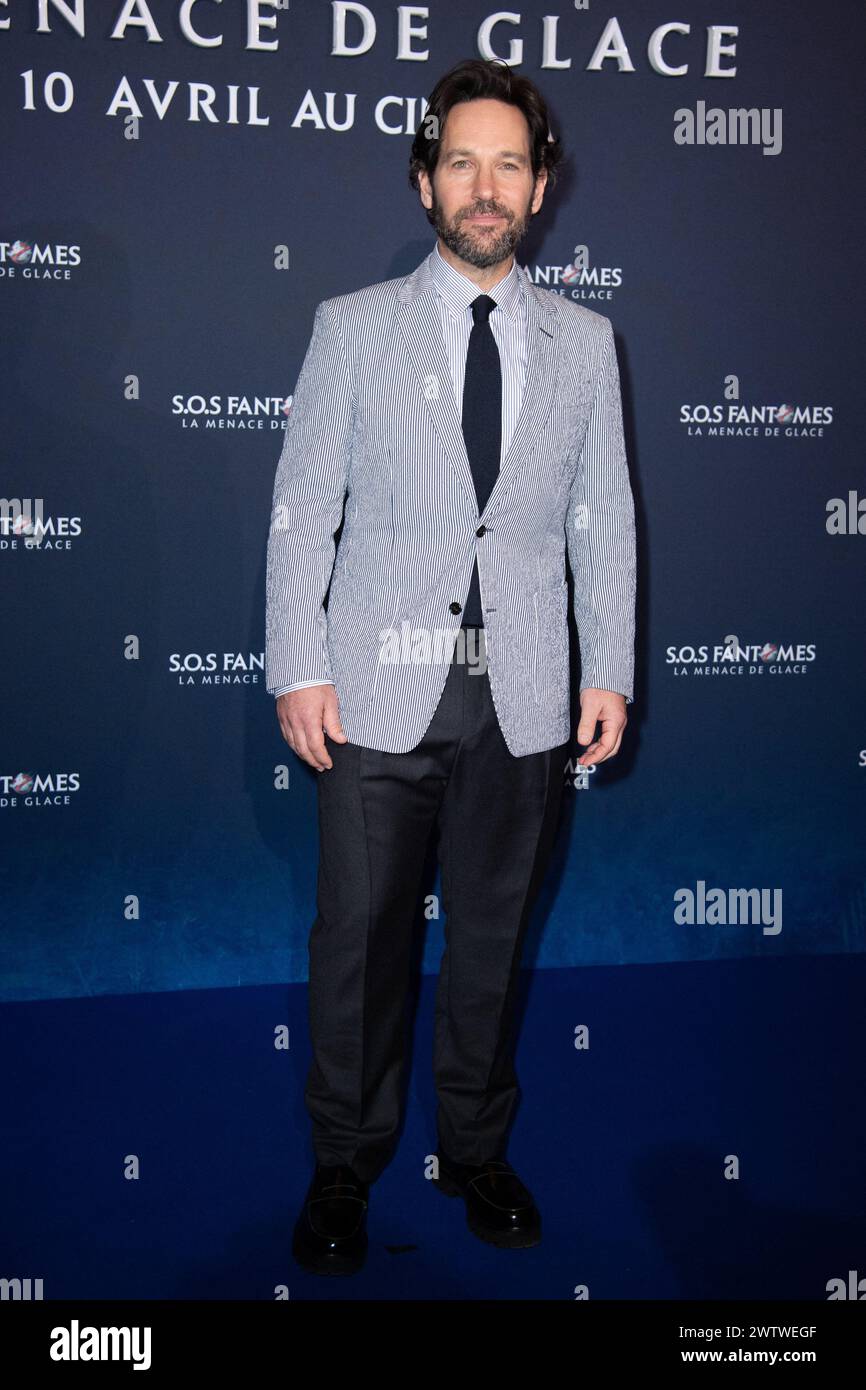 Parigi, Francia. 19 marzo 2024. Paul Rudd partecipa al Ghostbusters: Frozen Empire - S.O.S. Fantomes : la Menace de Glace Premiere al cinema Grand Rex di Parigi, in Francia, il 19 marzo 2024. Foto di Aurore Marechal/ABACAPRESS.COM credito: Abaca Press/Alamy Live News Foto Stock