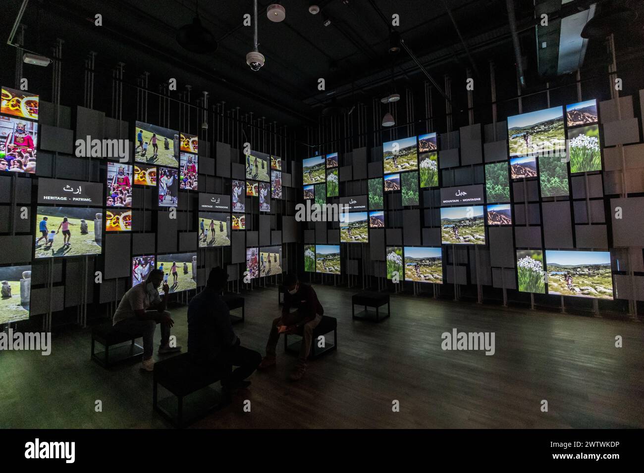 DUBAI, Emirati Arabi Uniti - 30 OTTOBRE 2021: Padiglione Andorra all'Expo 2020 di Dubai, Emirati Arabi Uniti. Foto Stock