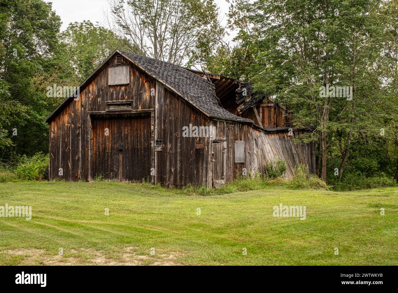 Old Barn in una fattoria nel Massachusetts Foto Stock