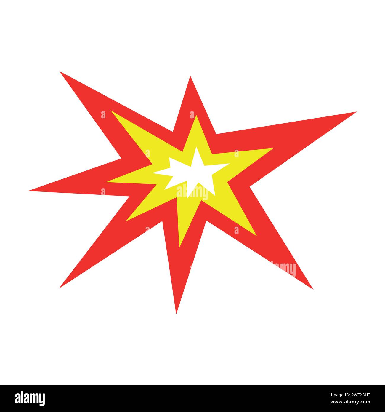 icona di esplosione vettoriale su sfondo bianco Illustrazione Vettoriale