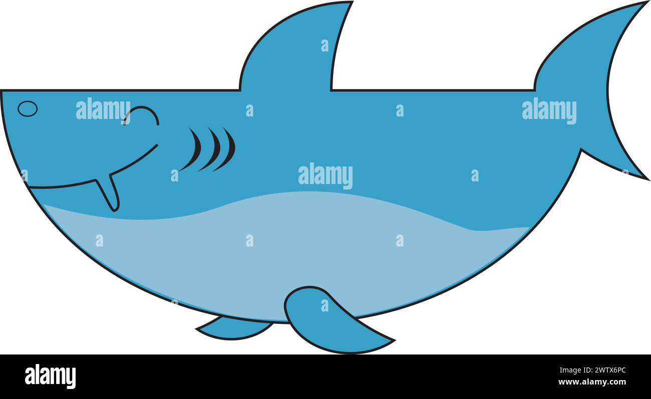 Illustrazione del logo Shark Vector Illustrazione Vettoriale