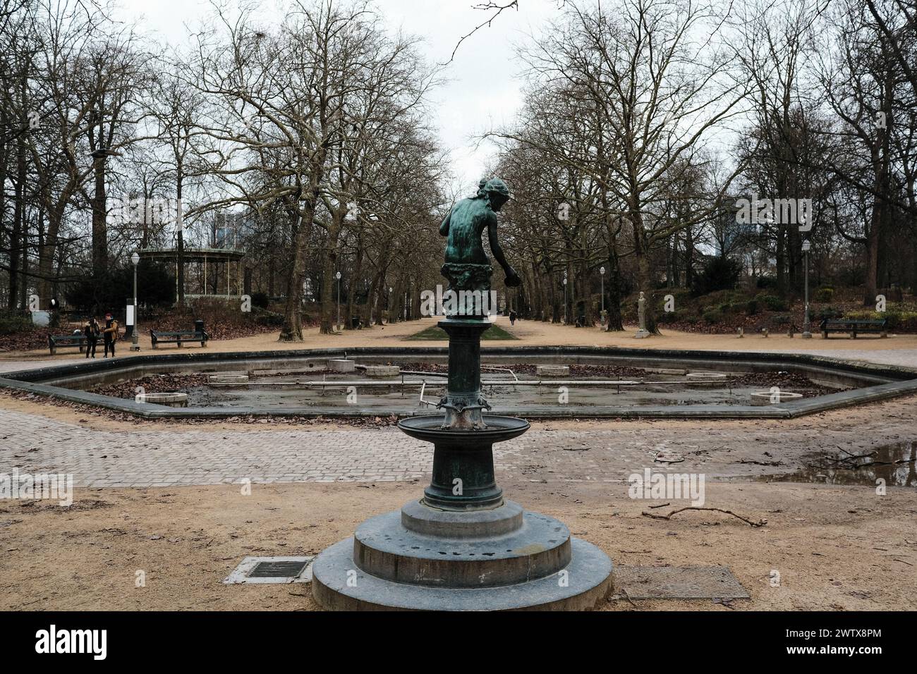 Statua del Parco di Bruxelles Foto Stock