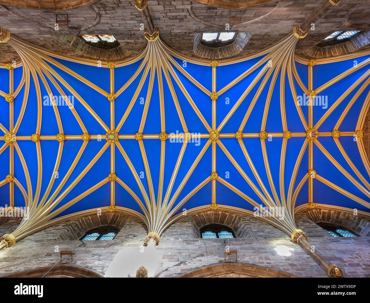 Soffitto nella cattedrale cristiana di St Giles, Edimburgo, Scozia. Foto Stock