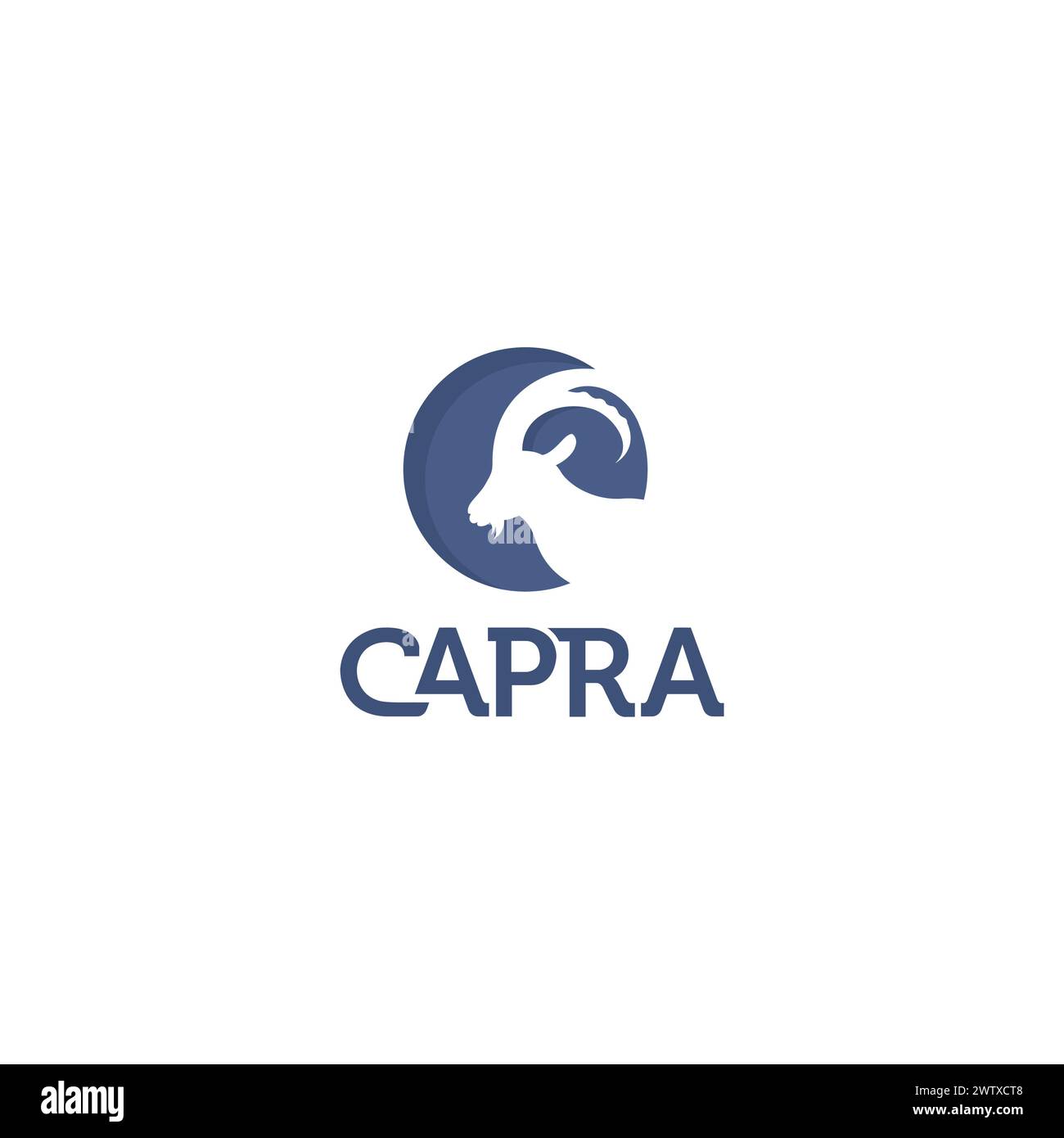 Logo Capra. Illustrazione vettoriale Capra. Logo di pecora Illustrazione Vettoriale