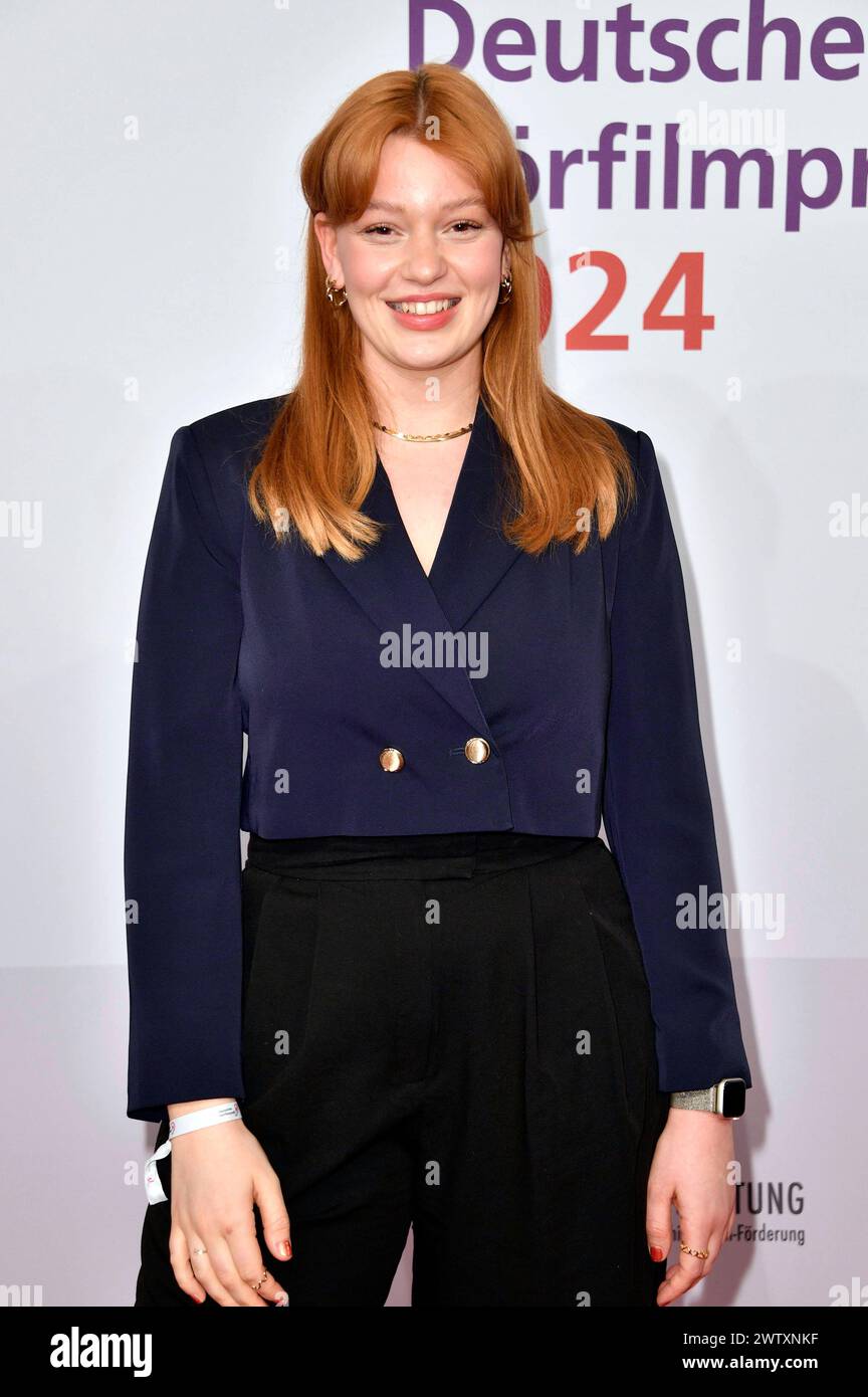 Lilly Charlotte Dreesen bei der Verleihung des 22. Deutschen Hörfilmpreises 2024 in der Hauptstadtrepräsentanz der Deutschen Telekom. Berlino, 19.03.2024 *** Lilly Charlotte Dreesen alla presentazione del 22 German Hearing Film Award 2024 presso Deutsche Telekoms Berlin Representative Office, 19 03 2024 foto:Xn.xKubelkax/xFuturexImagex hoerfilmpreis_4326 Foto Stock