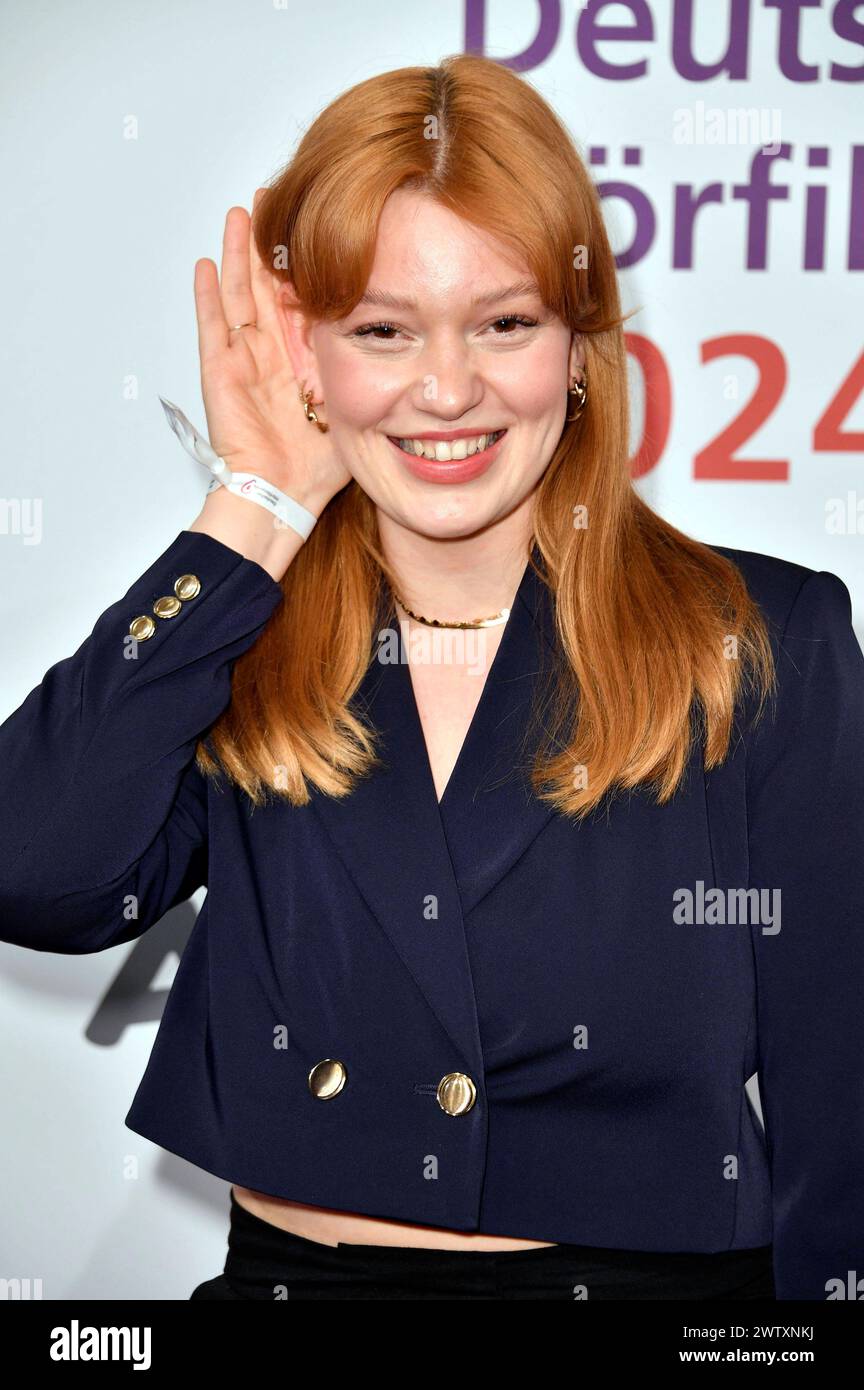 Lilly Charlotte Dreesen bei der Verleihung des 22. Deutschen Hörfilmpreises 2024 in der Hauptstadtrepräsentanz der Deutschen Telekom. Berlino, 19.03.2024 *** Lilly Charlotte Dreesen alla presentazione del 22 German Hearing Film Award 2024 presso Deutsche Telekoms Berlin Representative Office, 19 03 2024 foto:Xn.xKubelkax/xFuturexImagex hoerfilmpreis_4328 Foto Stock