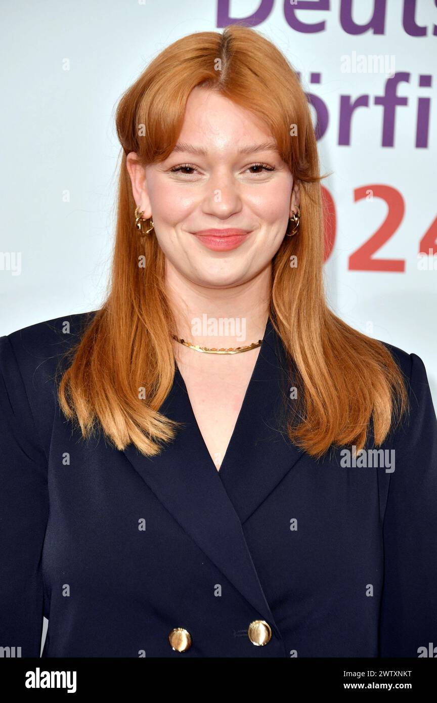 Lilly Charlotte Dreesen bei der Verleihung des 22. Deutschen Hörfilmpreises 2024 in der Hauptstadtrepräsentanz der Deutschen Telekom. Berlino, 19.03.2024 *** Lilly Charlotte Dreesen alla presentazione del 22 German Hearing Film Award 2024 presso Deutsche Telekoms Berlin Representative Office, 19 03 2024 foto:Xn.xKubelkax/xFuturexImagex hoerfilmpreis_4330 Foto Stock