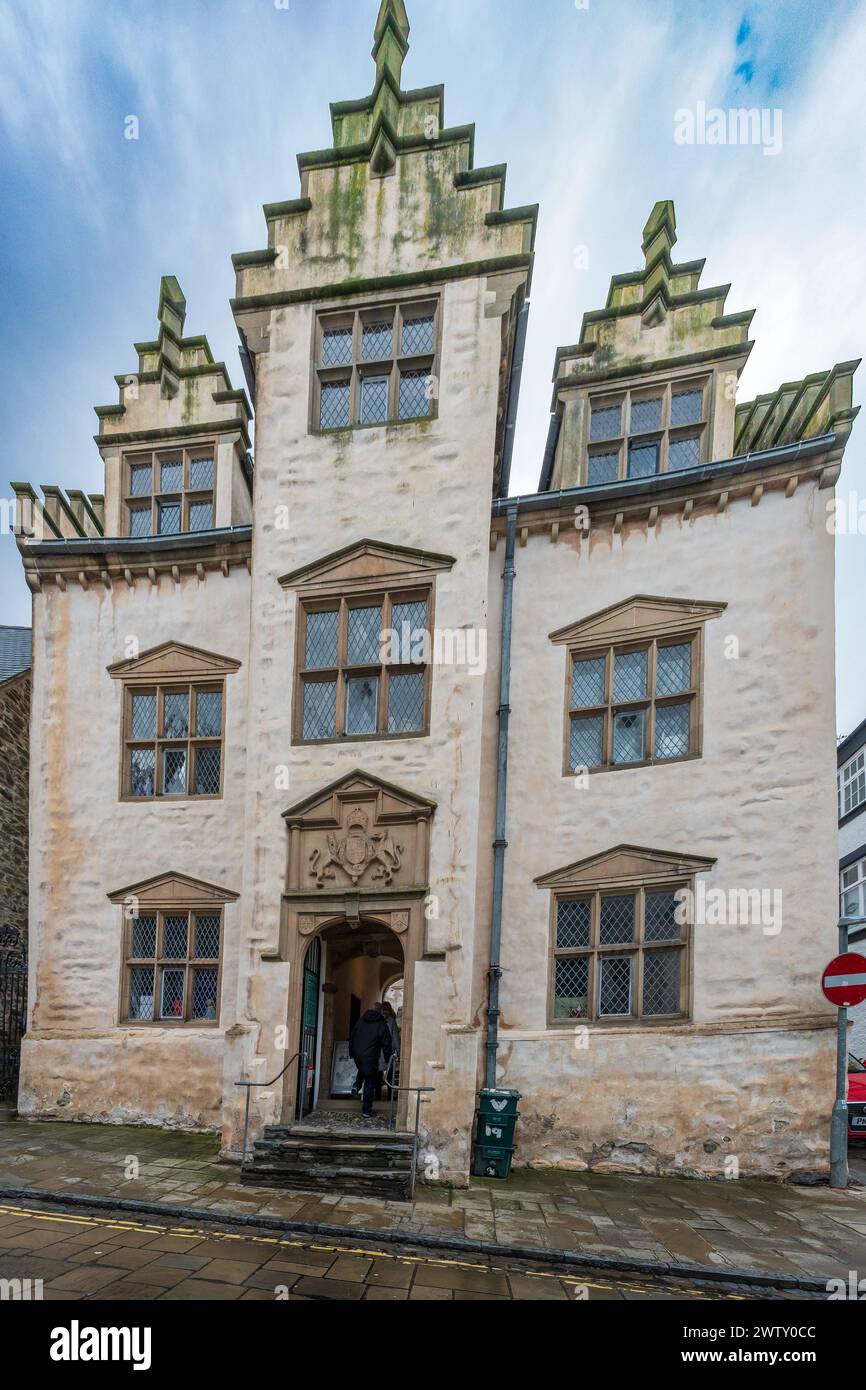 Casa di città di Plas Mawr a Conwy. Galles del Nord Foto Stock