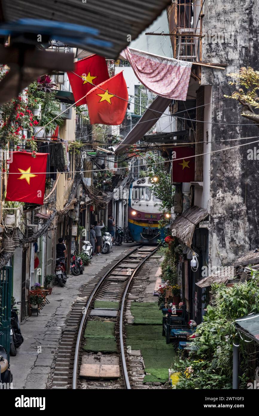 Treno, Hanoi, Hanoi, Vietnam Foto Stock