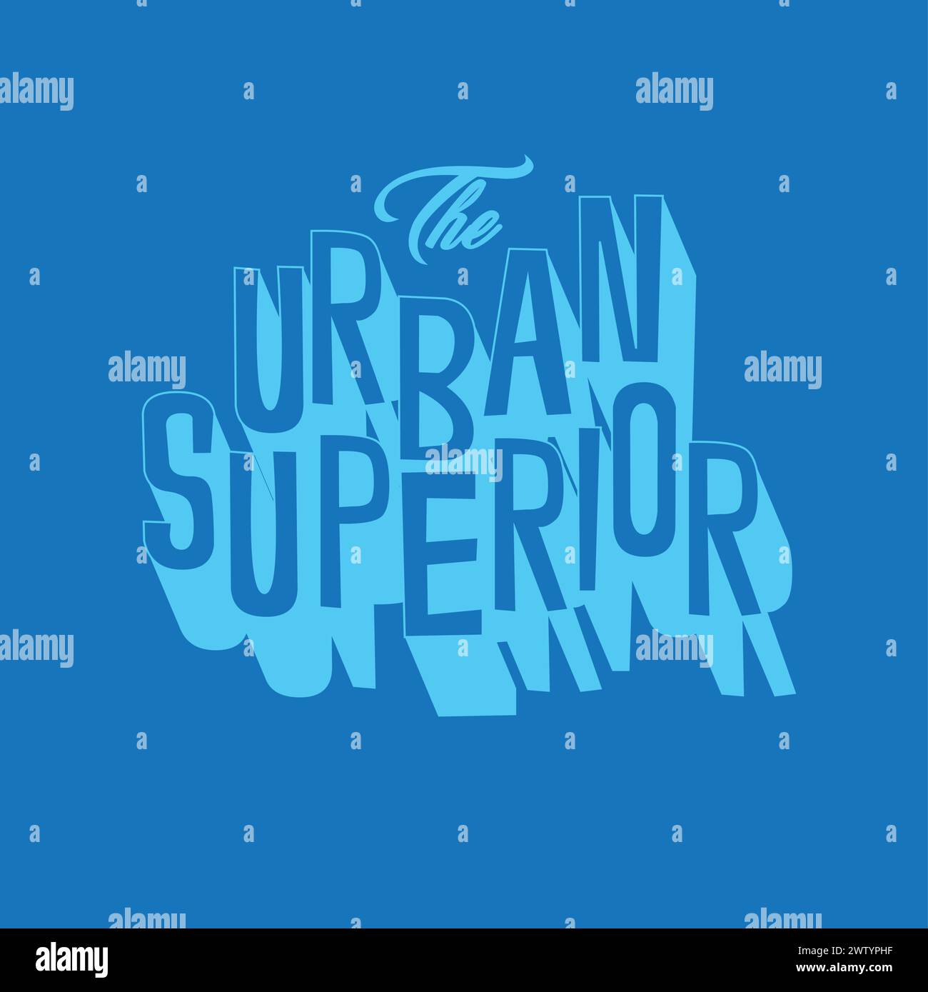 Urban Superior Typography Design con t shirt grafica retro vettoriale Illustrazione Vettoriale