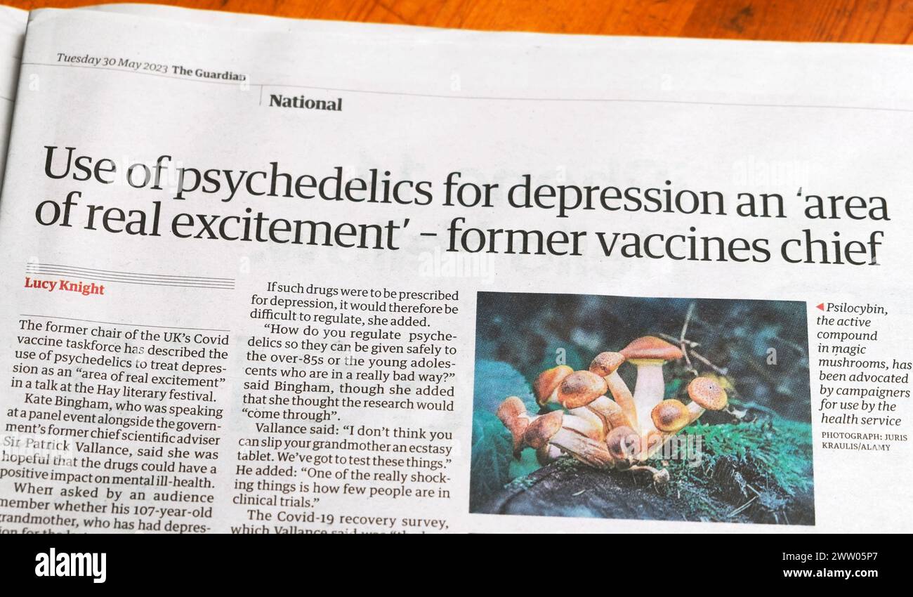 "L'uso di psichedelici per la depressione un'area di vera eccitazione" - l'ex capo vaccini Kate Bingham Foto Stock