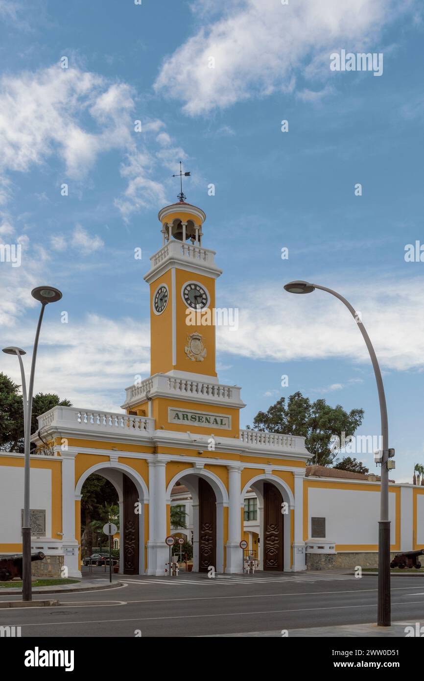 L'Arsenale militare di Cartagena del XVIII secolo, cantiere navale e base per la politica navale di Filippo V e del suo segretario, il Marchese di Ensenada, Murcia. Foto Stock