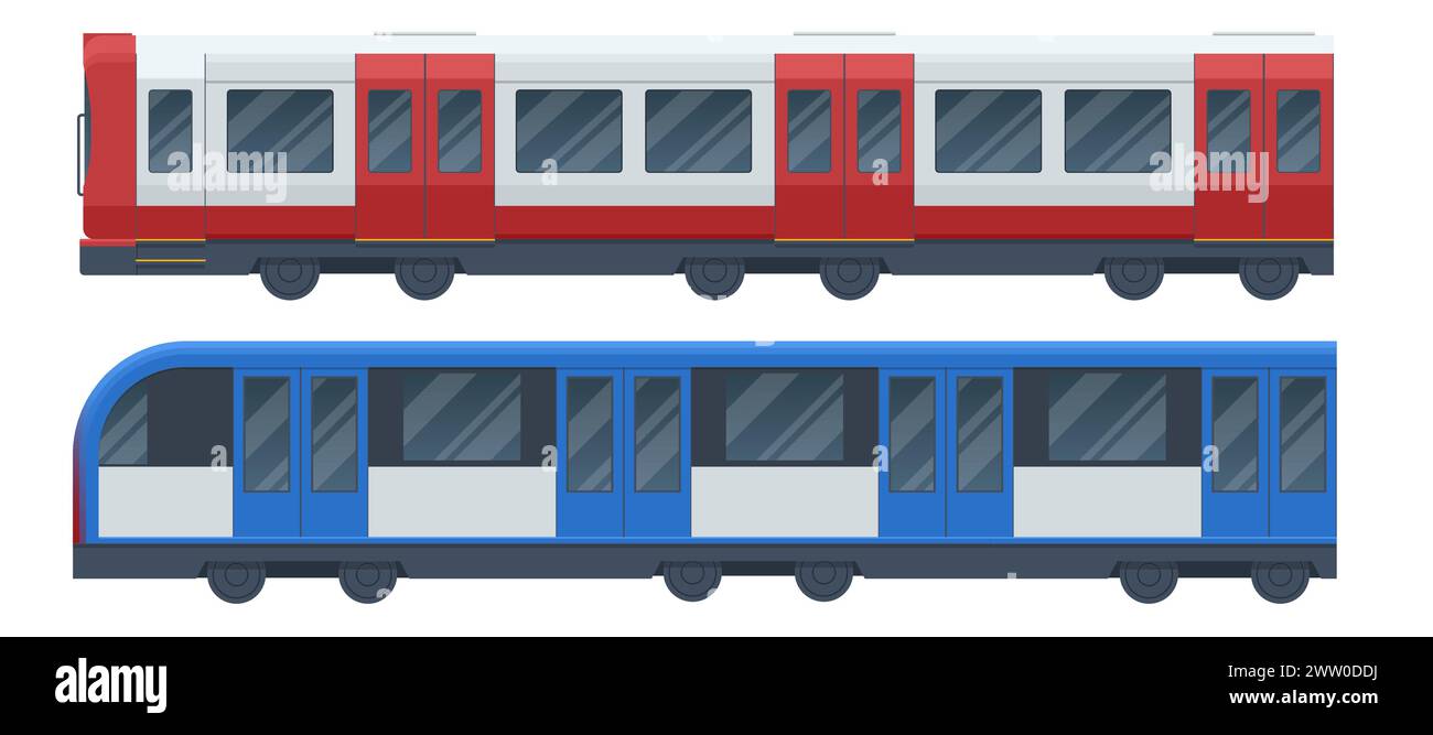 Metropolitana. Passeggeri in trasferta. Trasporto cittadino di alta qualità. Passeggeri a Subway. Veicoli progettati per trasportare un gran numero di Illustrazione Vettoriale