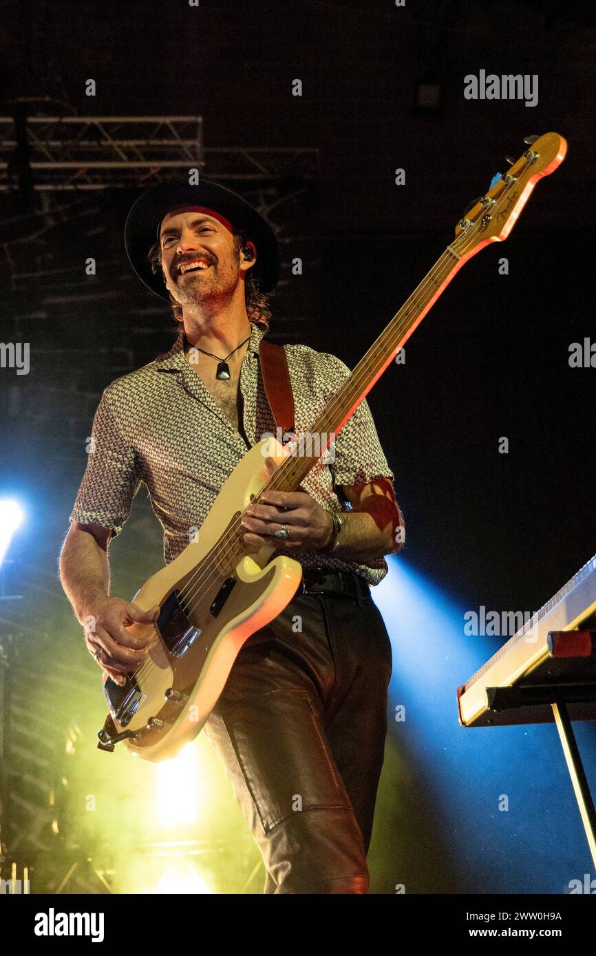 Milano, Italia. 28 novembre 2023. Josh Smith di Halestorm si esibisce all'Alcatraz di Milano, il 28 novembre 2023. (Foto di Roberto Finizio/NurPhoto) credito: NurPhoto SRL/Alamy Live News Foto Stock