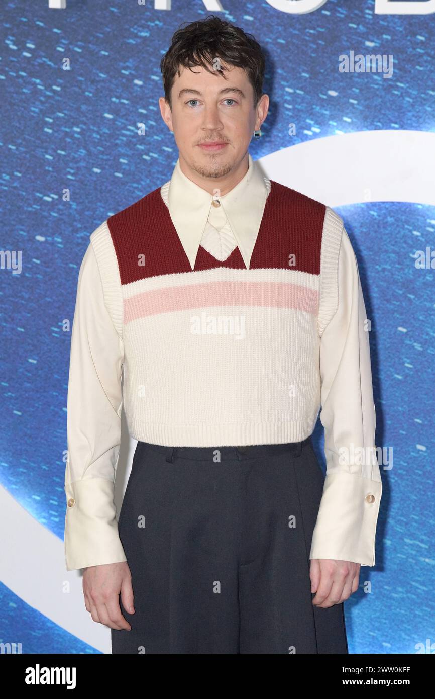 Alex Sharp partecipa alla proiezione speciale di 3 Body Problem di Netflix, a Frameless, nel centro di Londra. Data foto: Mercoledì 20 marzo 2024. Foto Stock