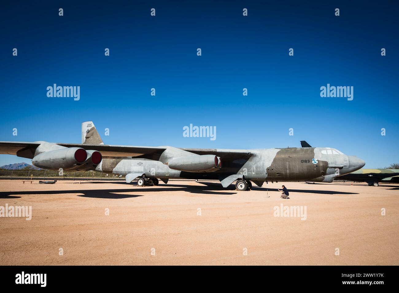 Museo dell'aria e dello spazio di Pima. Aereo da bombardiere B-52. Tucson, Arizona. Foto Stock