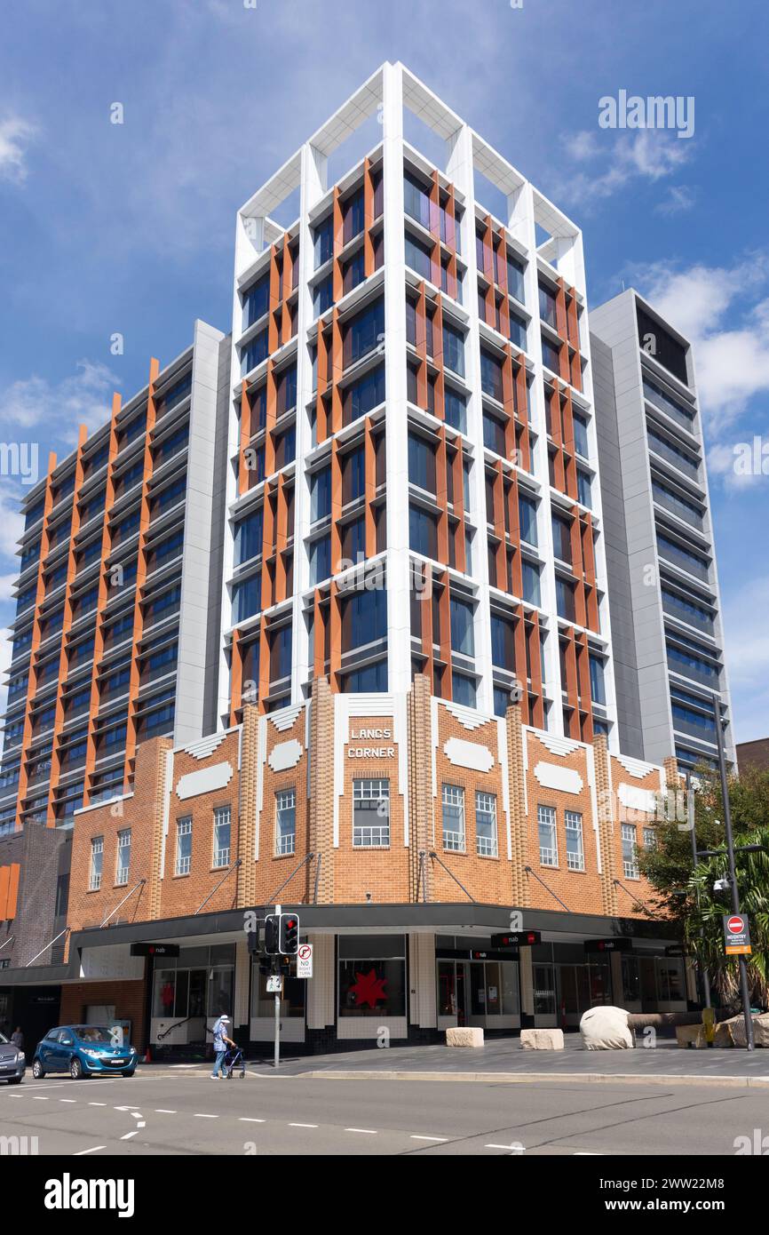 Laing's Corner Building, Crown Street, Wollongong, New South Wales, Australia Foto Stock