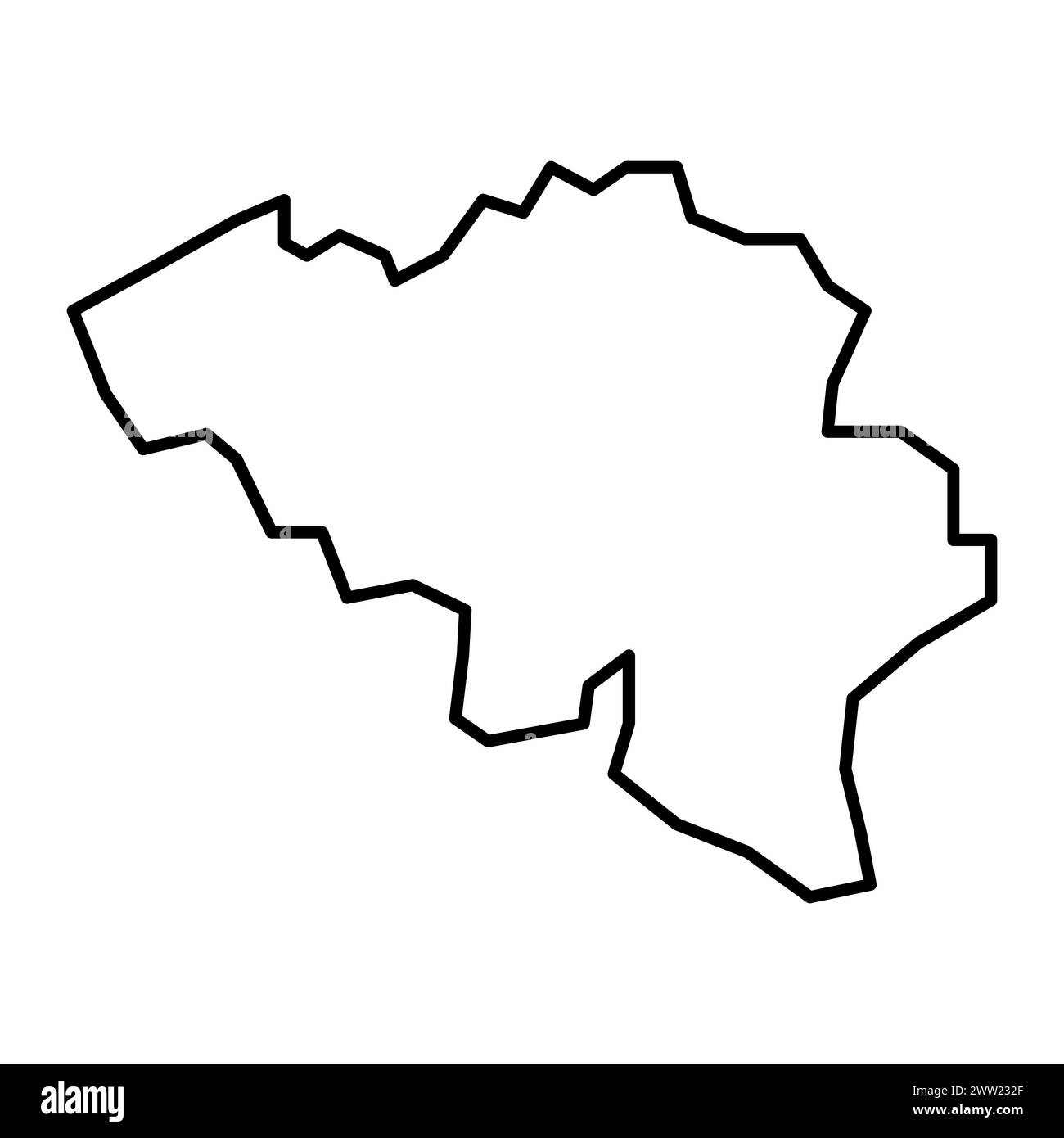 mappa vettoriale belgio su sfondo bianco Illustrazione Vettoriale