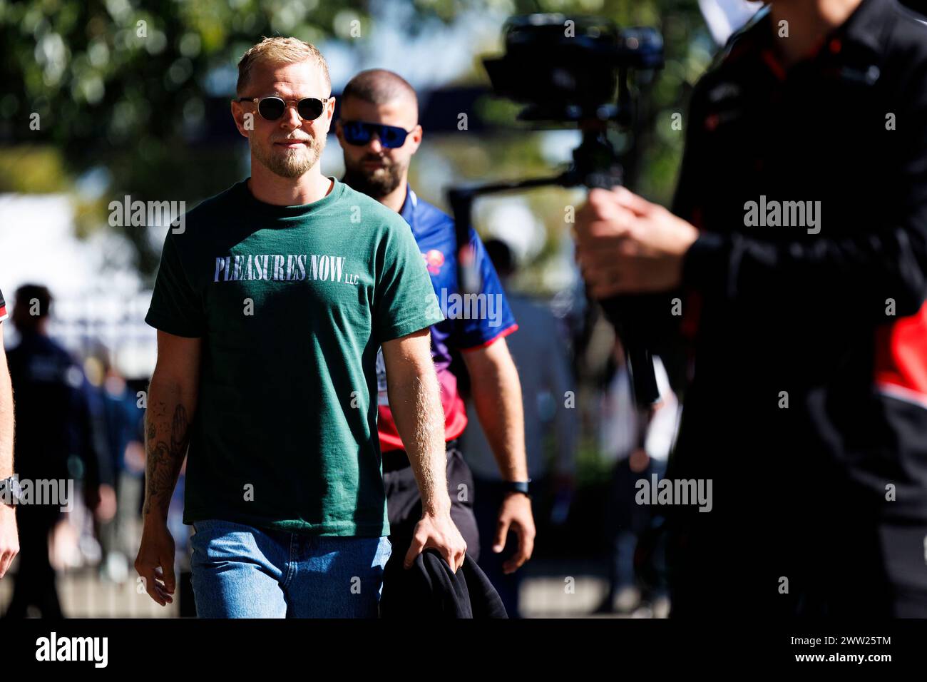 21 marzo 2024: Melbourne Grand Prix Circuit, Melbourne, Victoria, Australia; Australian Formula 1 Grand Prix: Arrivo e ispezione giorno: Numero 20 MoneyGram Haas driver Kevin Magnussen alla Formula 1 australiana Foto Stock