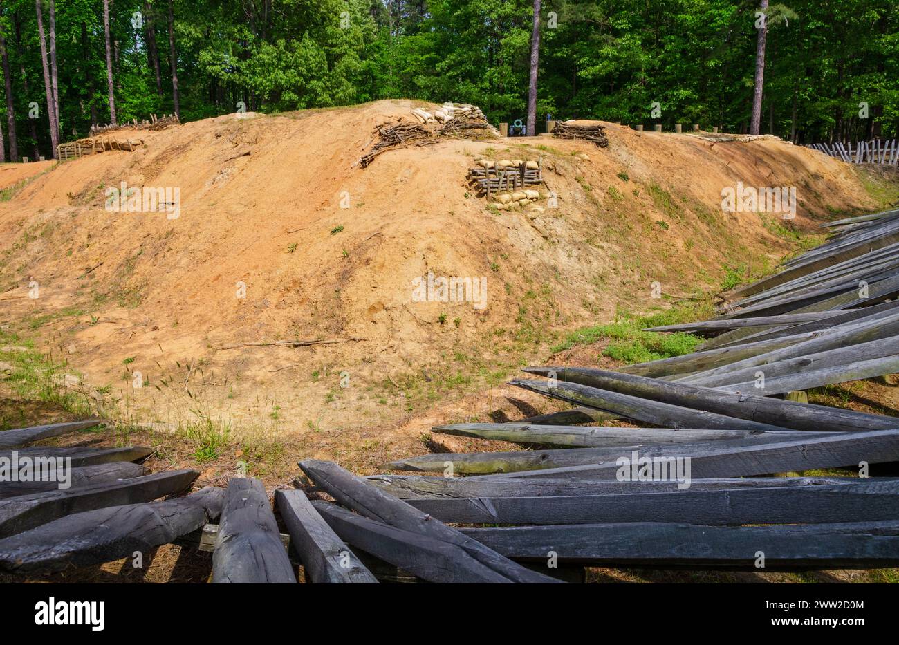 Petersburg National Battlefield è un National Park Service in Virginia, Stati Uniti Foto Stock