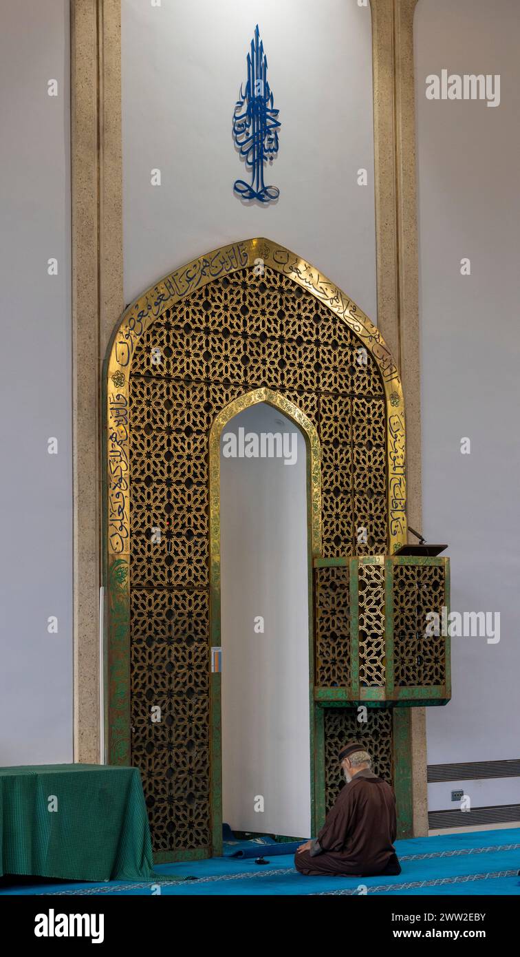 London Central Mosque o Regent's Park Mosque, Londra, Inghilterra, Regno Unito Foto Stock