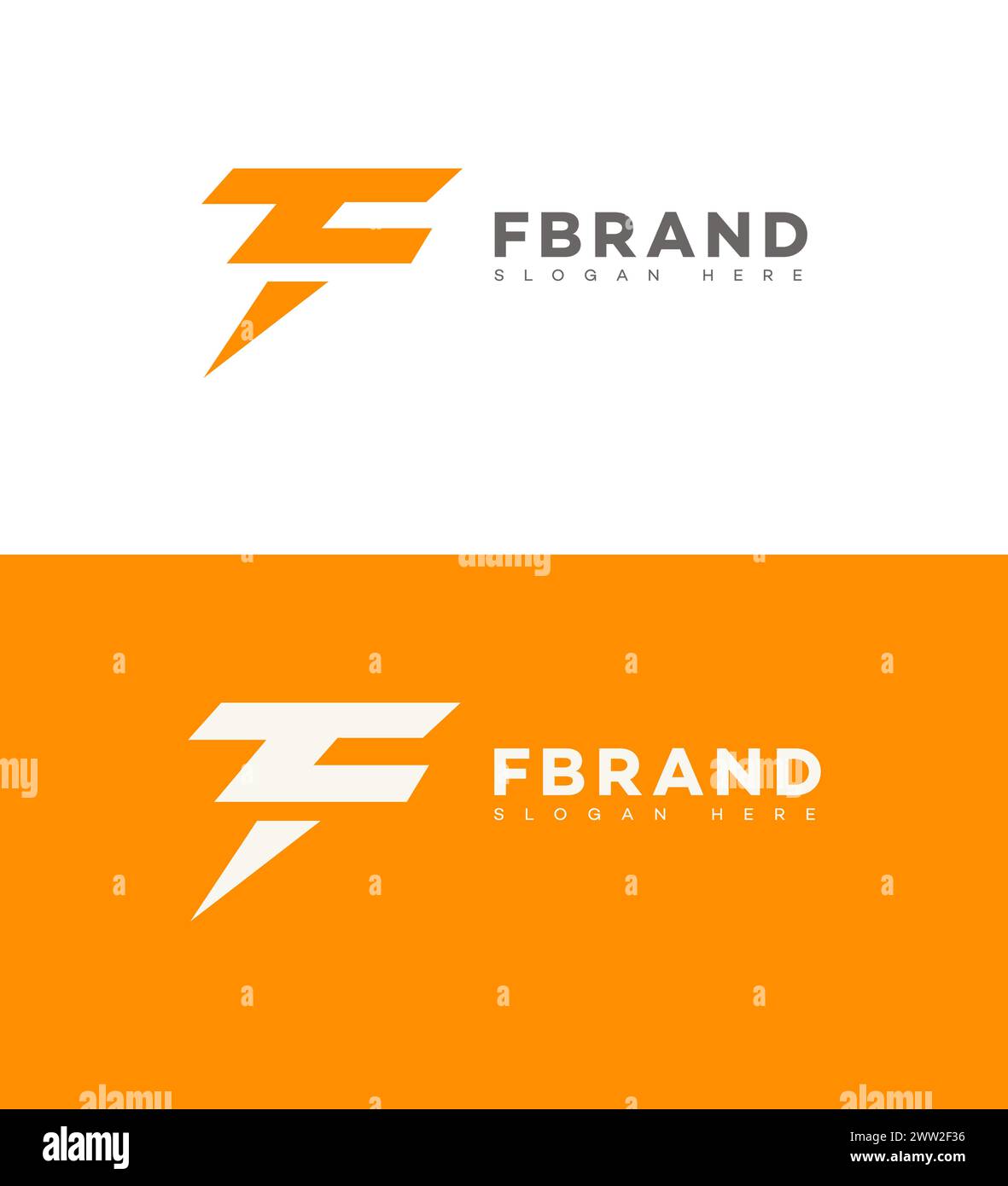 F icona del logo lettera identità del marchio, F modello del simbolo del simbolo della lettera Illustrazione Vettoriale