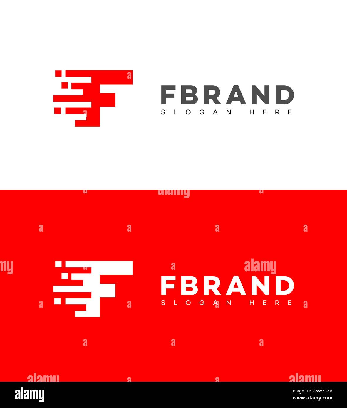 F icona del logo lettera identità del marchio, F modello del simbolo del simbolo della lettera Illustrazione Vettoriale