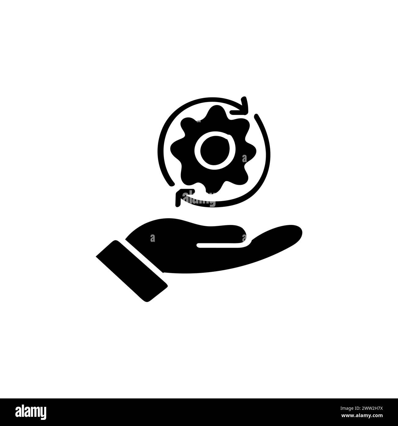 Icona piatta disegnata a mano per responsabilità Illustrazione Vettoriale