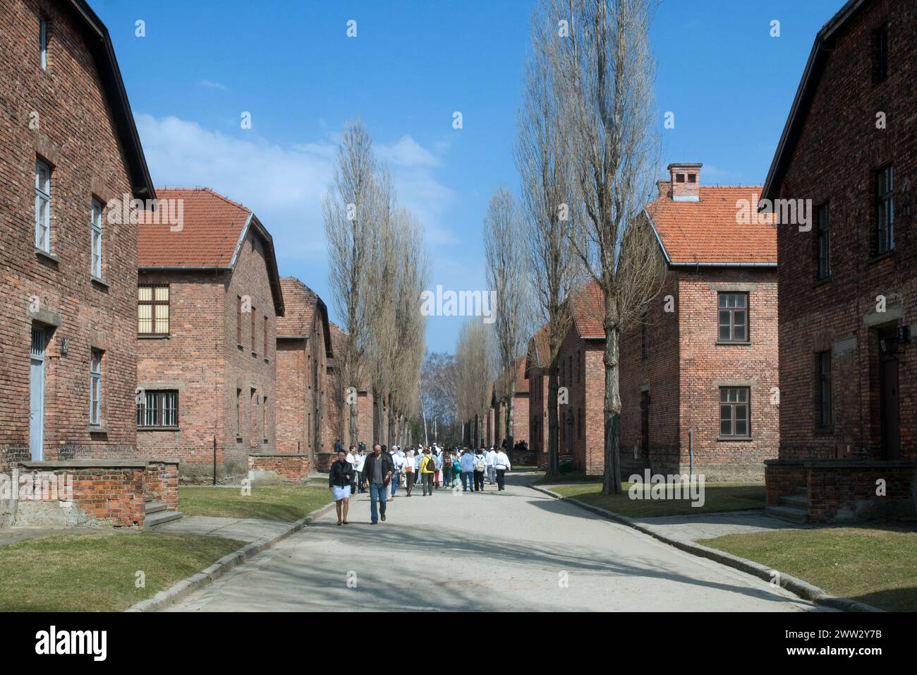 Campo di concentramento e sterminio nazista tedesco, Auschwitz, Oswiecim, Polonia Foto Stock