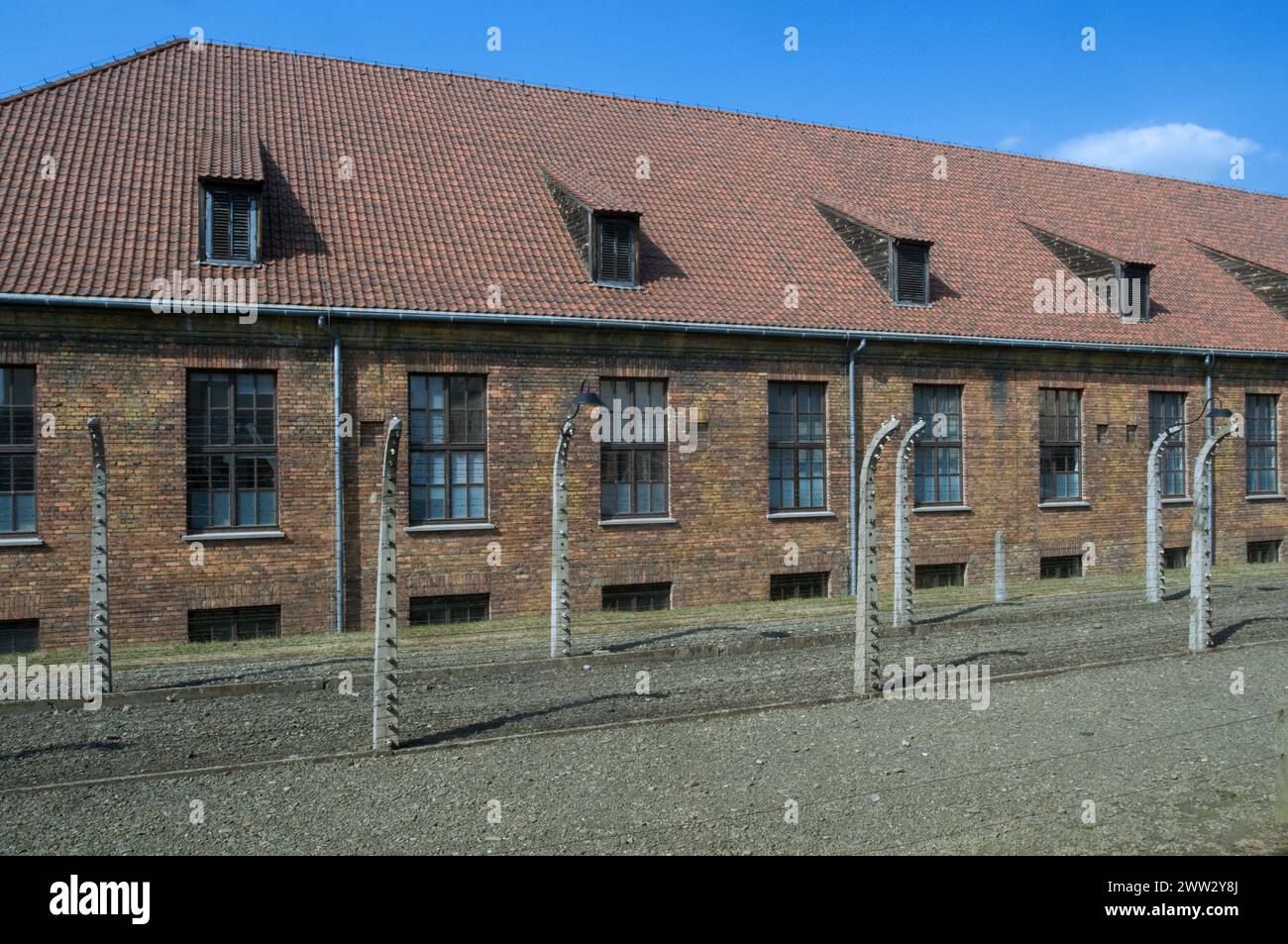 Campo di concentramento e sterminio nazista tedesco, Auschwitz, Oswiecim, Polonia Foto Stock
