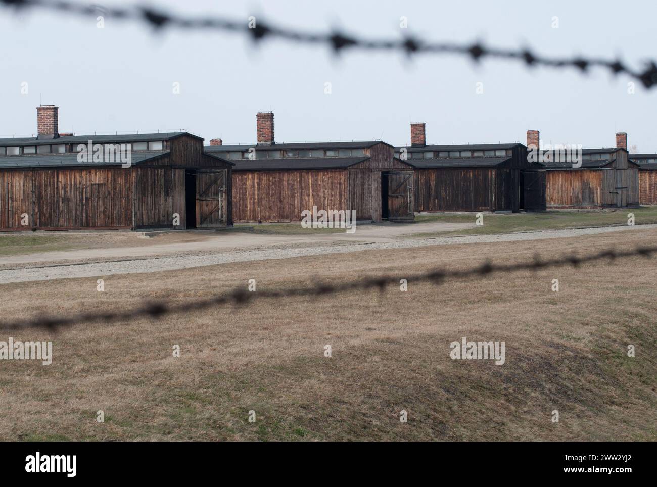 Auschwitz II-Birkenau, campo di concentramento e sterminio nazista tedesco Foto Stock